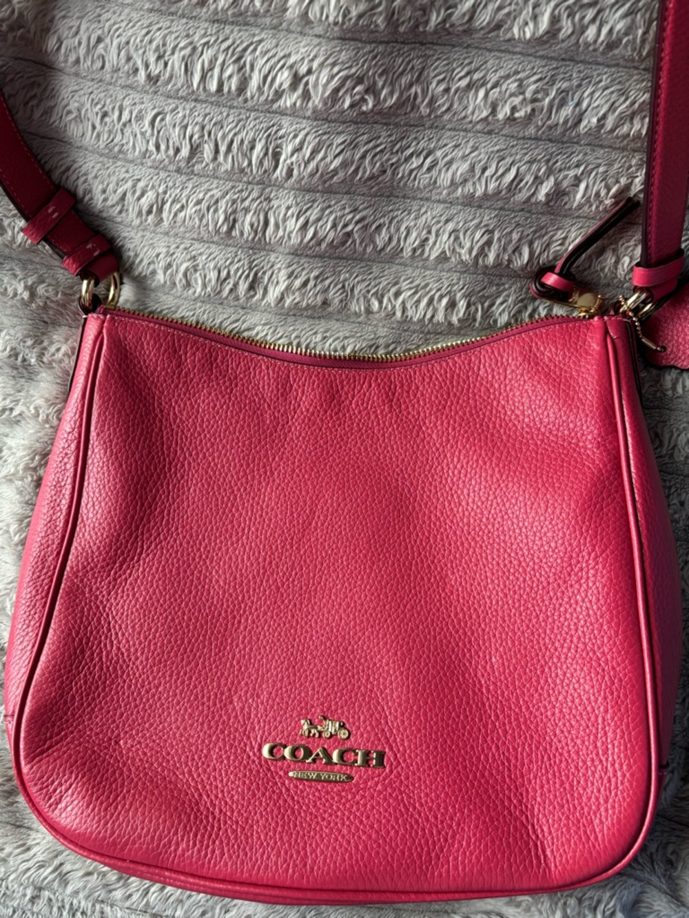 Coach Pink Pebbled Leather Crossbody Bag - Picture 5 of 6